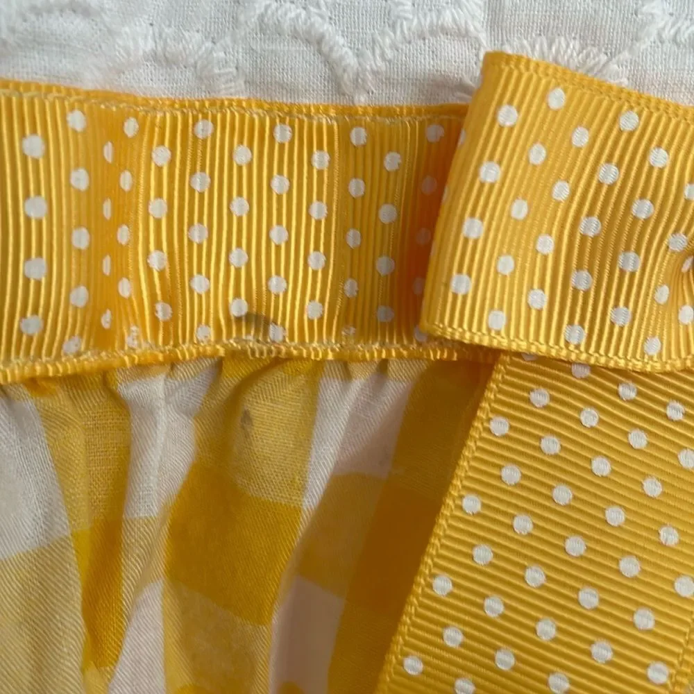 baby girl yellow and white spring Kids Dress size 3-6months